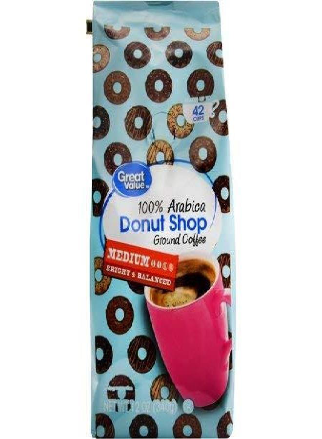 Great Value Donut Shop 100% Arabica Medium Roast Ground Coffee - 12 oz. - Image 1
